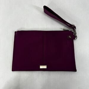 Jewell Fuschia Leather Clutch Wristlet New